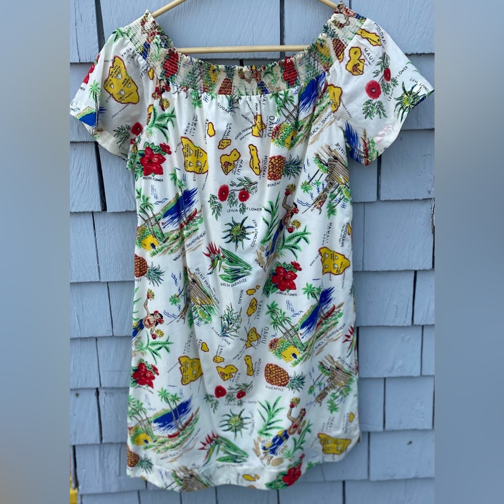 J CREW Hawaiian Island off the Shoulder
Summer Dress